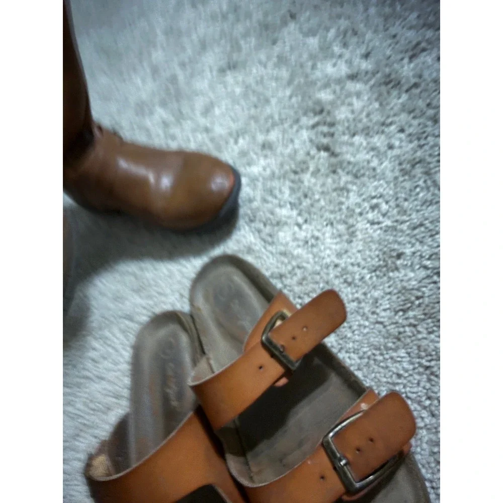 Girls Footwear Bundle Cat & Jack Brown Riding Boots Gold Chelsea Boots Sandals 2